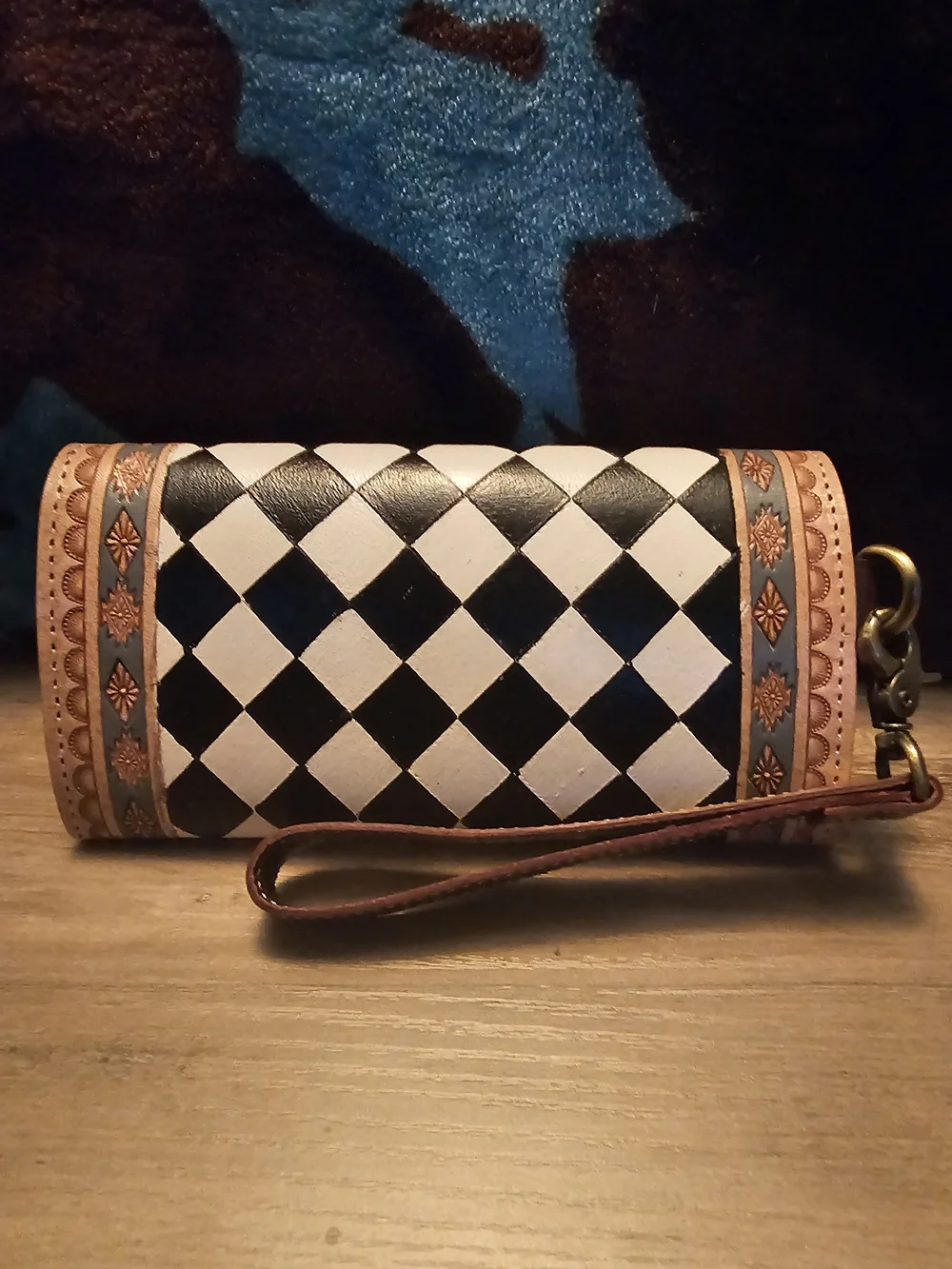 Countryside Co. Harlequin Rodeo Wallet Wristlet — Genuine Leather, Made in USA